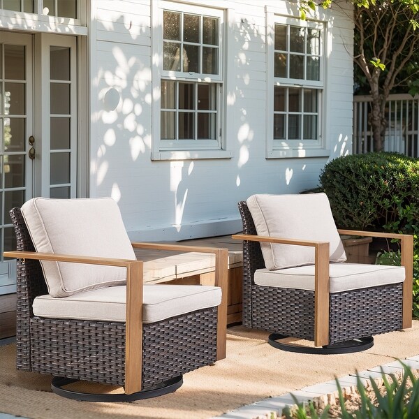 Patio Wicker Rocking Glider Chair