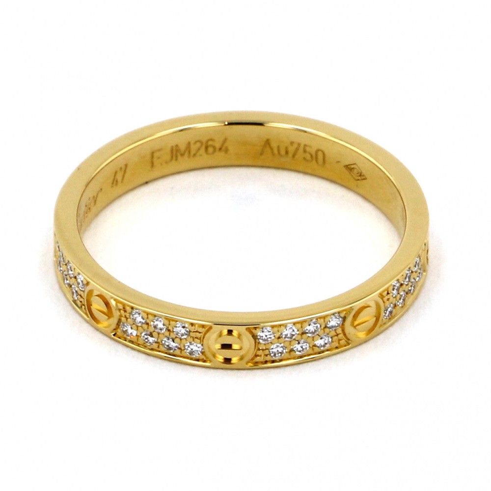 Cartier Love Sm Ring 18K Yellow Gold Diamond