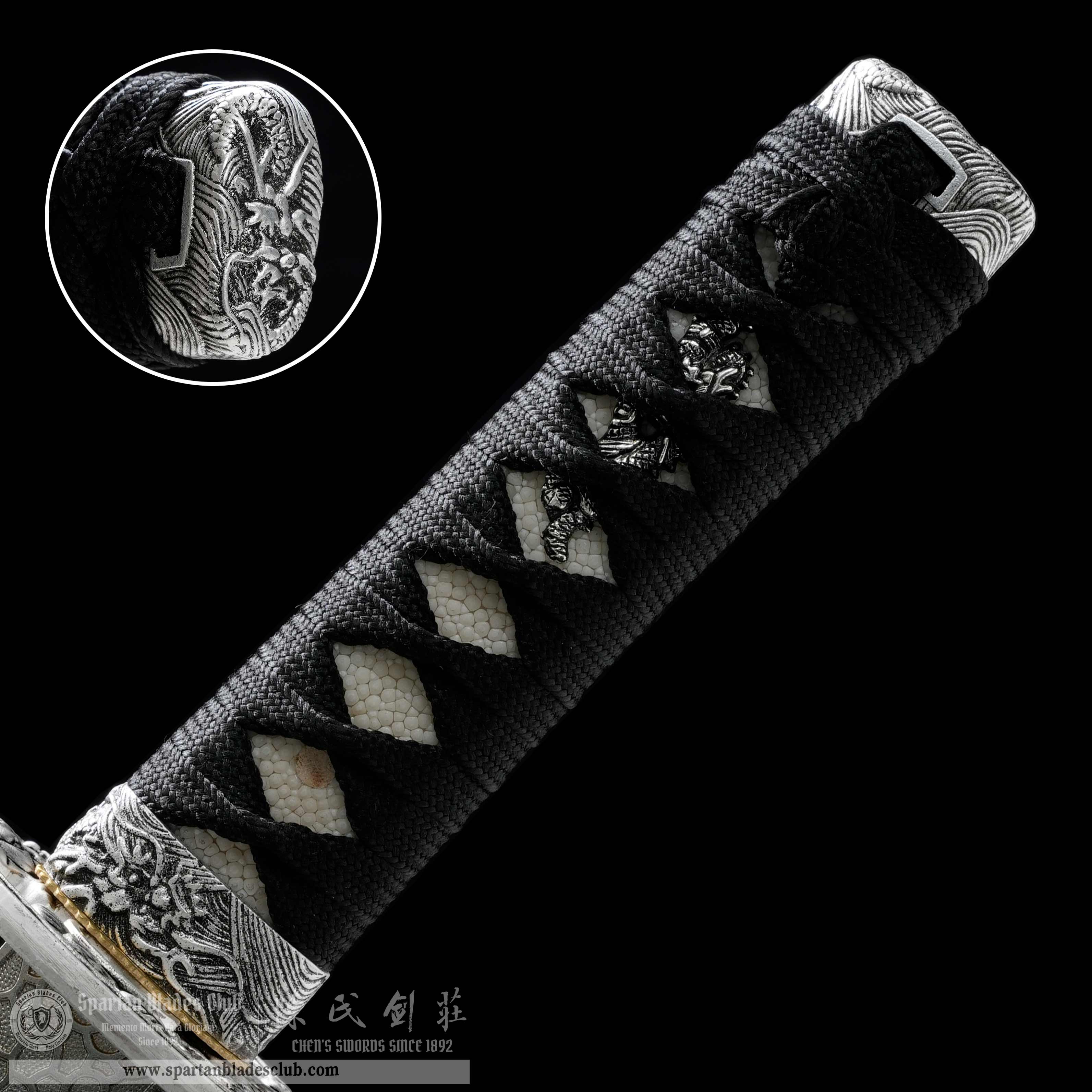 HY161 | Byakko | Tanto | Carbon Steel | T10 Steel Clay-tempered | Real Hamon | Tiger | Black | Battle-Ready | Full-tang | Spartan Blades Club | CHEN'S SWORDS 1892 - Spartan Blades Club - 陳氏劍莊1892