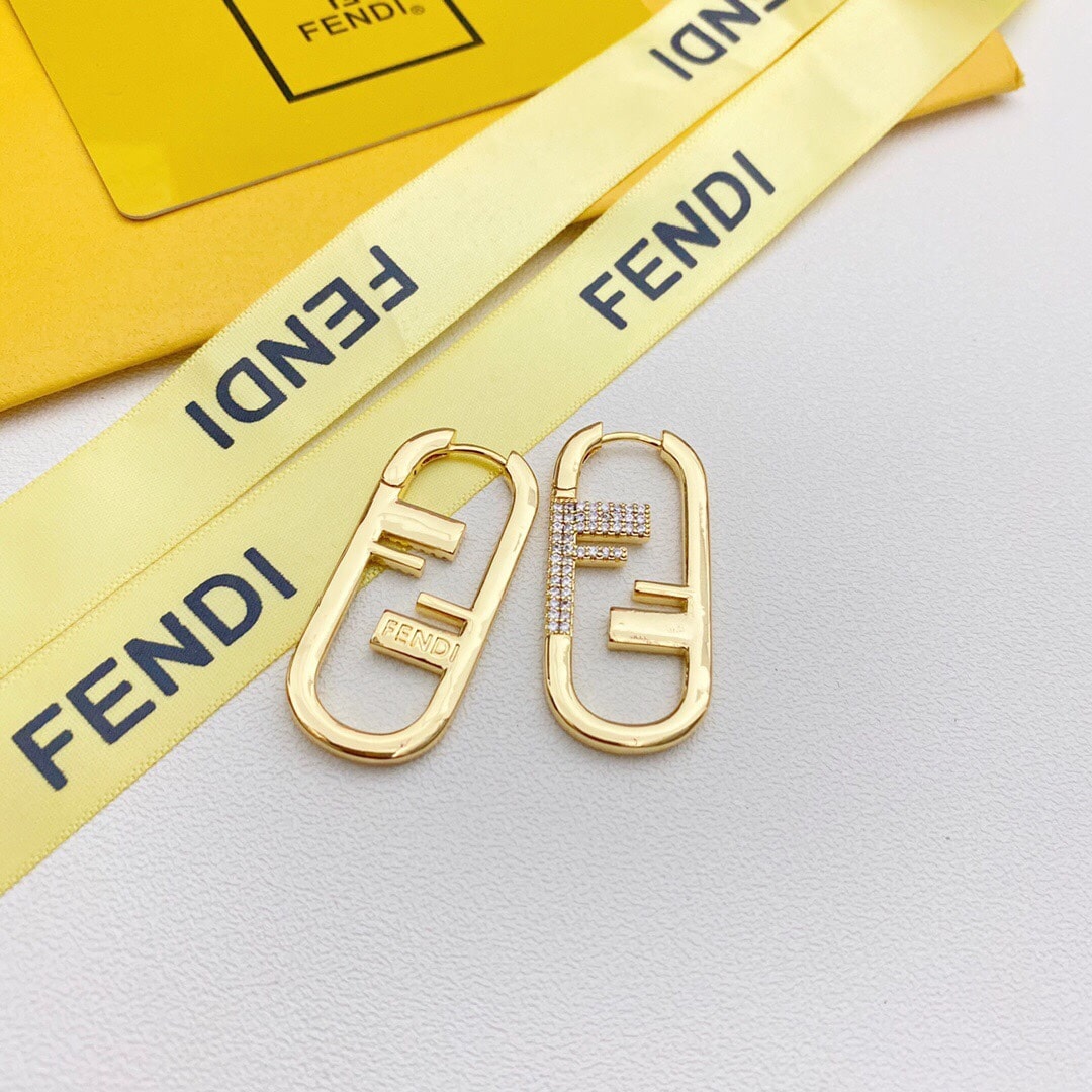 Fendi O’Lock Single Gold Earring