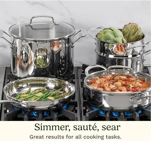 Stainless Steel 11-Piece Set Chef’s-Classic-Stainless-Cookware-Collection