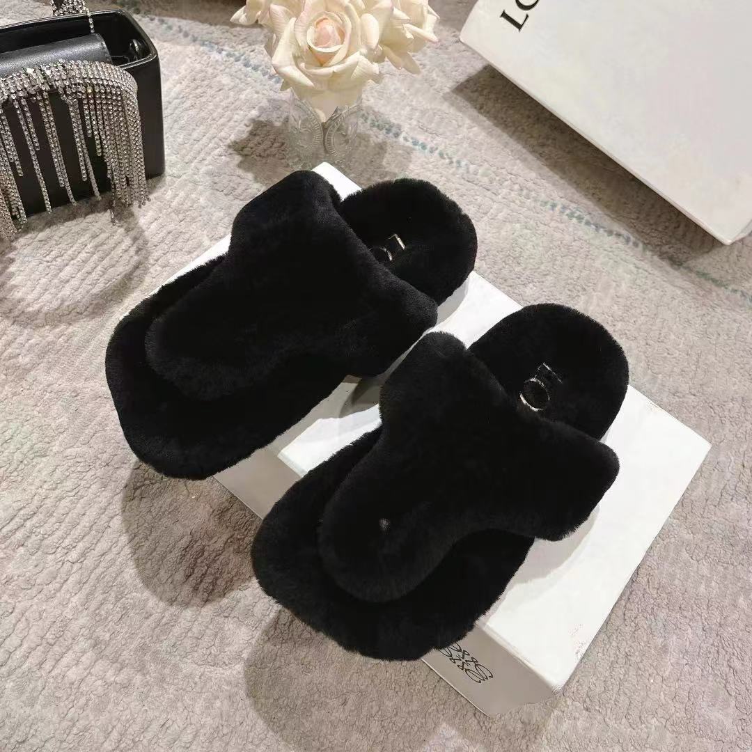 Loewe Ease woolen slippers - cnluxepick