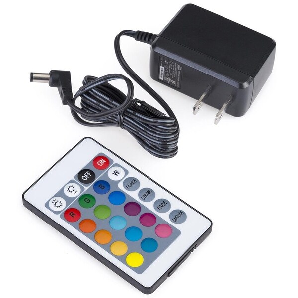 Modern Home LED Glowing Cube Box Stool w/Infrared Remote Control