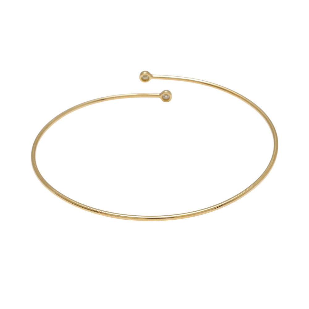 Tiffany & Co. Elsa Peretti Diamond Hoop Single Row Bracelet 18K Yellow Gold 60152217