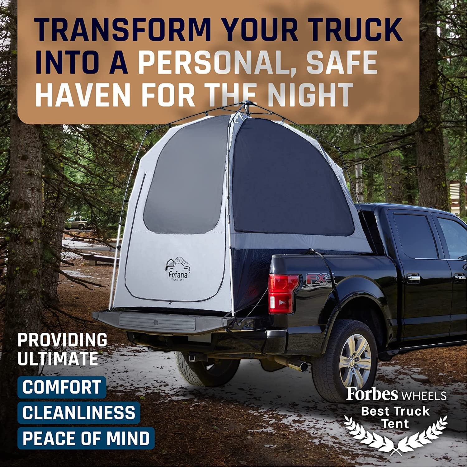 FOFANA Truck Bed Tent for Camping – Automatic Setup – Pickup Truck Tent for Full Size| Camper Shell for Overland Camping