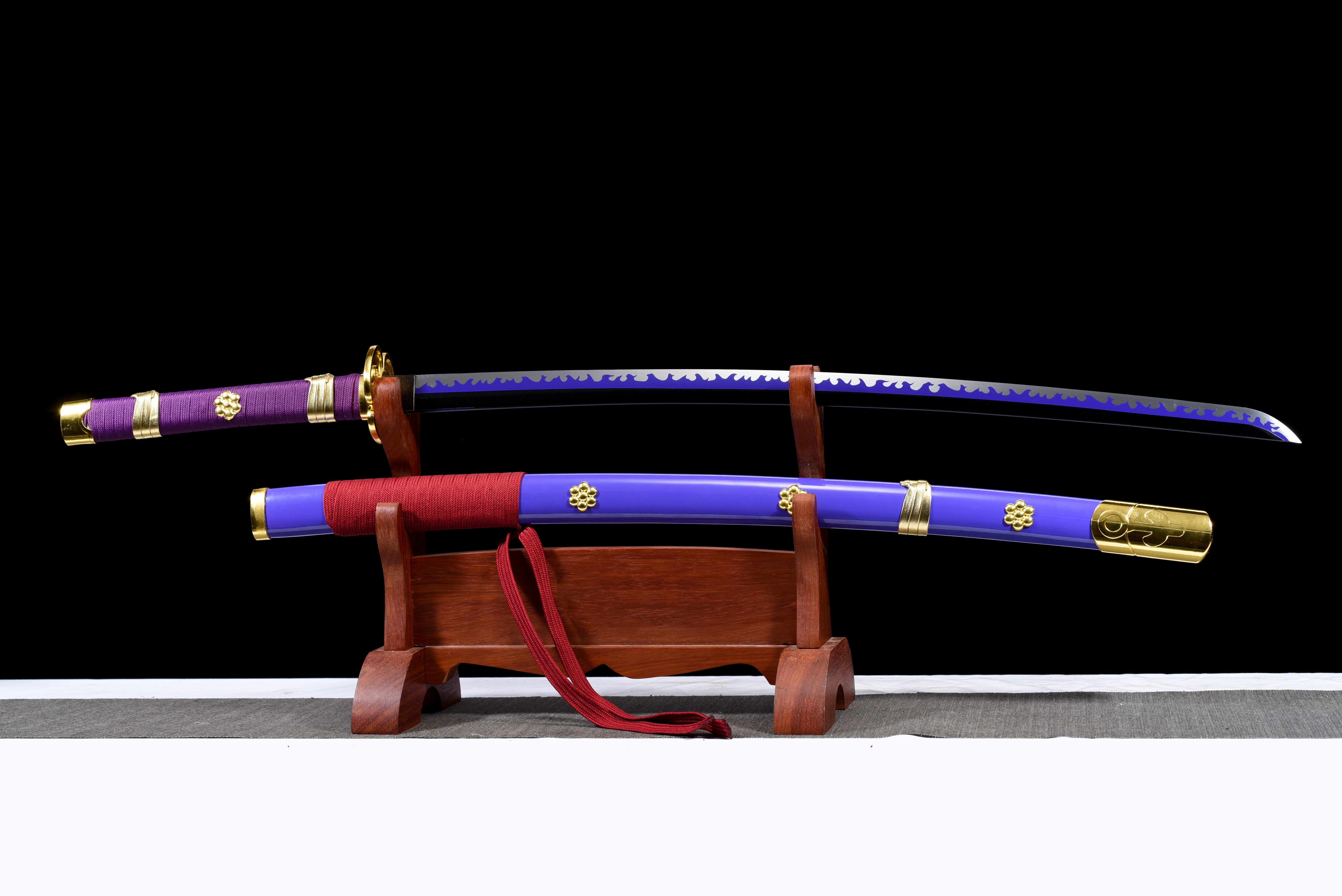 Purple Enma Katana – One Piece, High-Carbon Steel, Full Tang