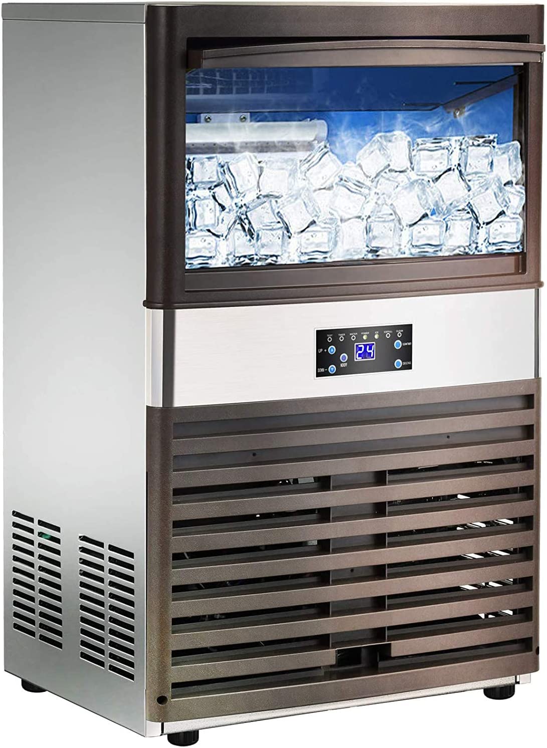 2026 YUTGMasst Commercial Ice – 110LBS/24H Stainless Steel Free-Standing Ice Machine Maker Air Cooling Ice