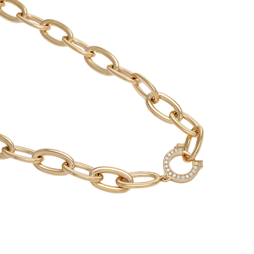 Cartier C Do Necklace 18K Yellow Gold Diamond