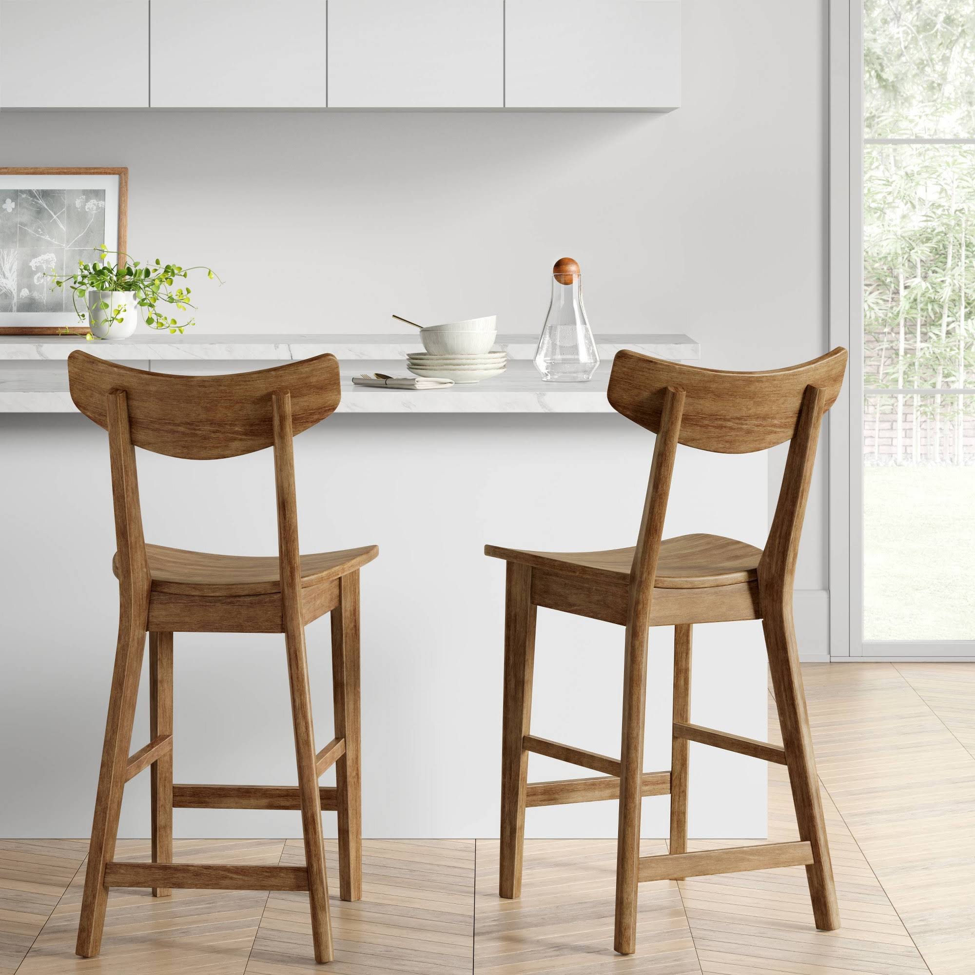 Astrid Mid-Century Counter Height Barstool Walnut - Project 62