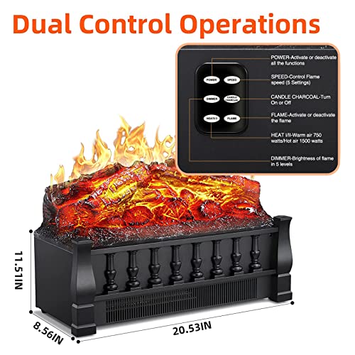 Electric Fireplace Log Set Heater L250,L360