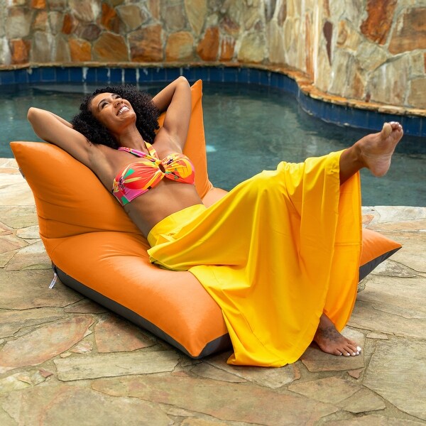 Deshi Sunbrella Patio Bean Bag Lounge Chair by Havenside Home