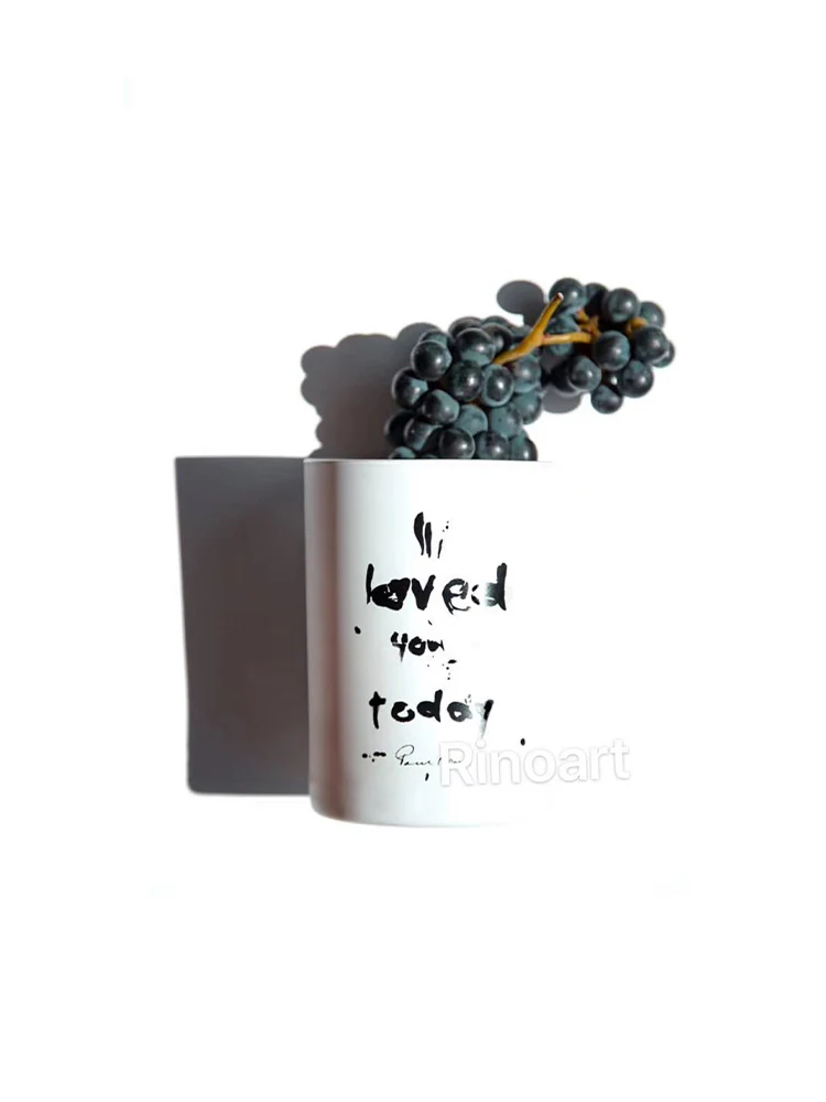 DC014 - Hand-painted Candle Cup Beverly Hills Sample Room SpaRoom Niche Rose Sleep Aromatherapy Jasmine Candle