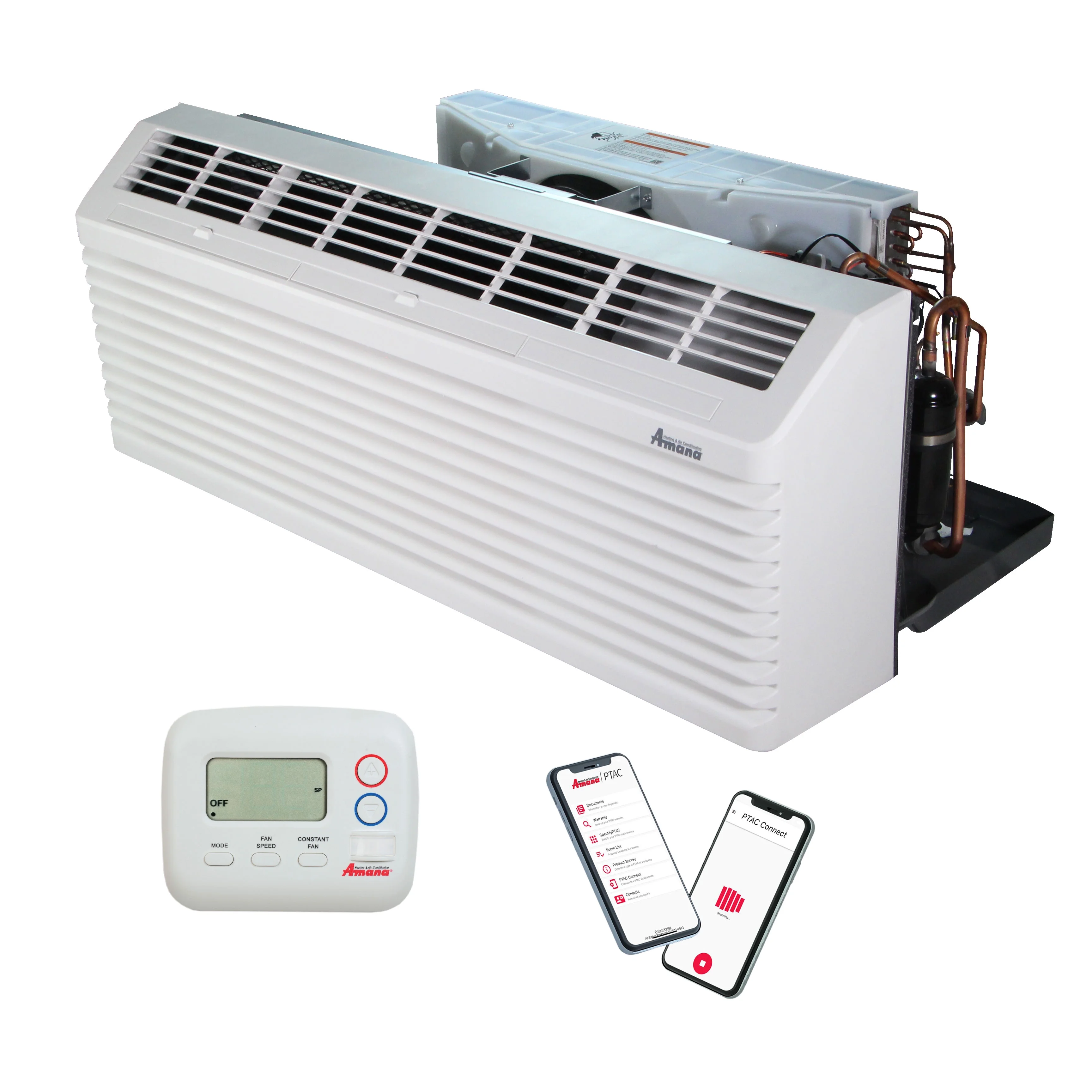 Amana PTAC 16,400 BTU Air Conditioner PTC173K35AXXX with 3.5 KW Heater with Thermostat 20 Amp Plug