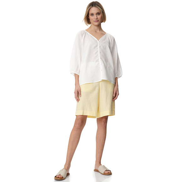 Gina Collection Damen Leinen-Bluse mit Knopfleiste