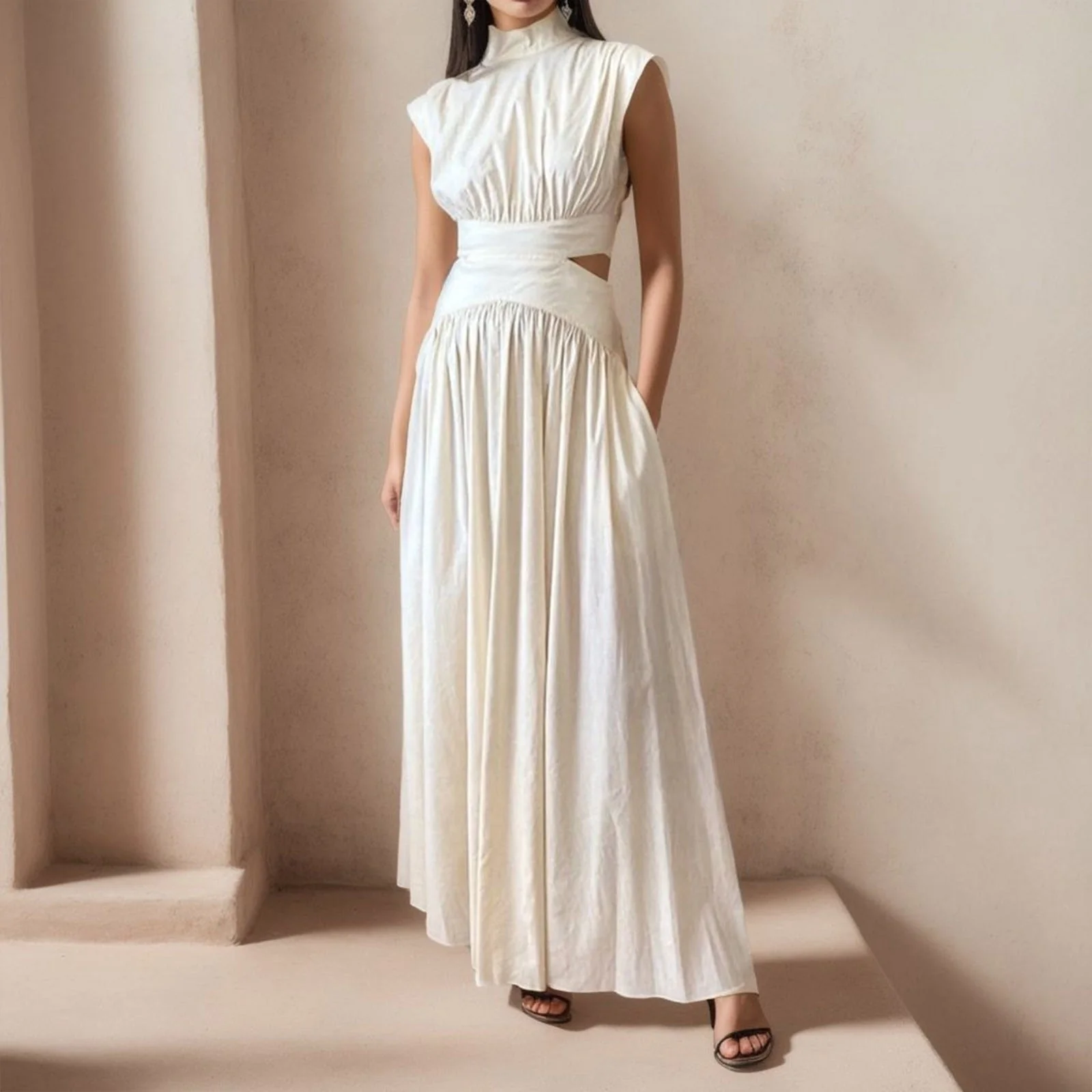 Elegant Cut-Out Maxi DressClistos