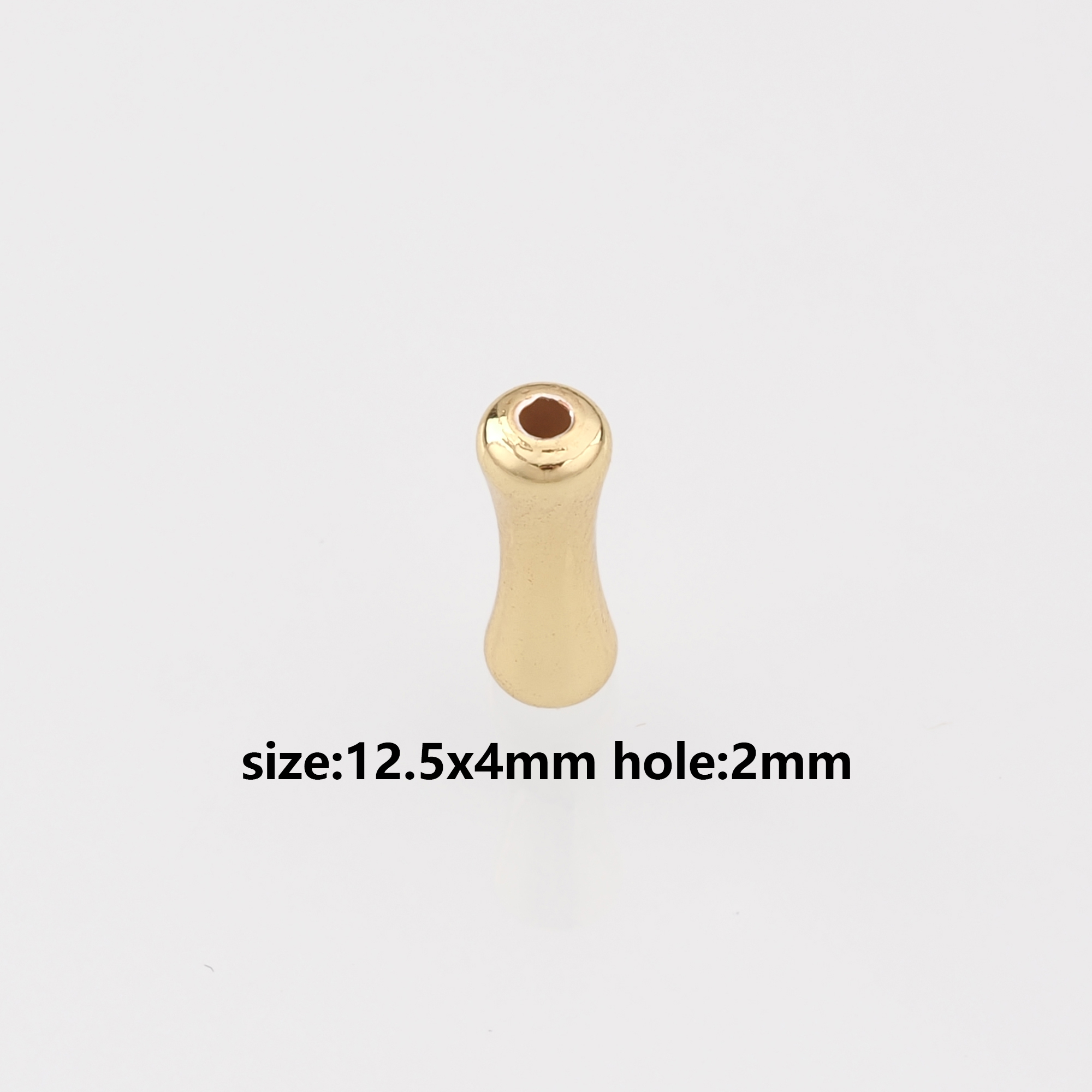 10Pcs 18K Gold Filled Tube Spacer Beads,Tube Beads for Bracelet Jewelry Necklace Making Supply