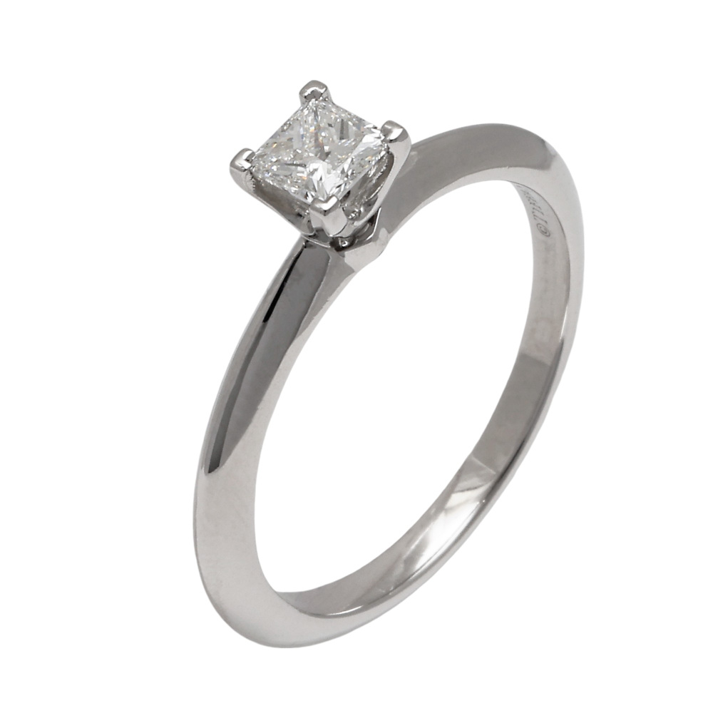 Tiffany & Co. Knife Edge Ring Platinum Diamond