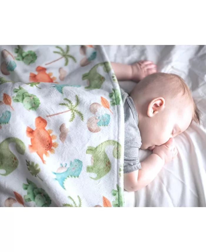 Honey Lemonade Premium Baby and Toddler Minky Blanket - Dino