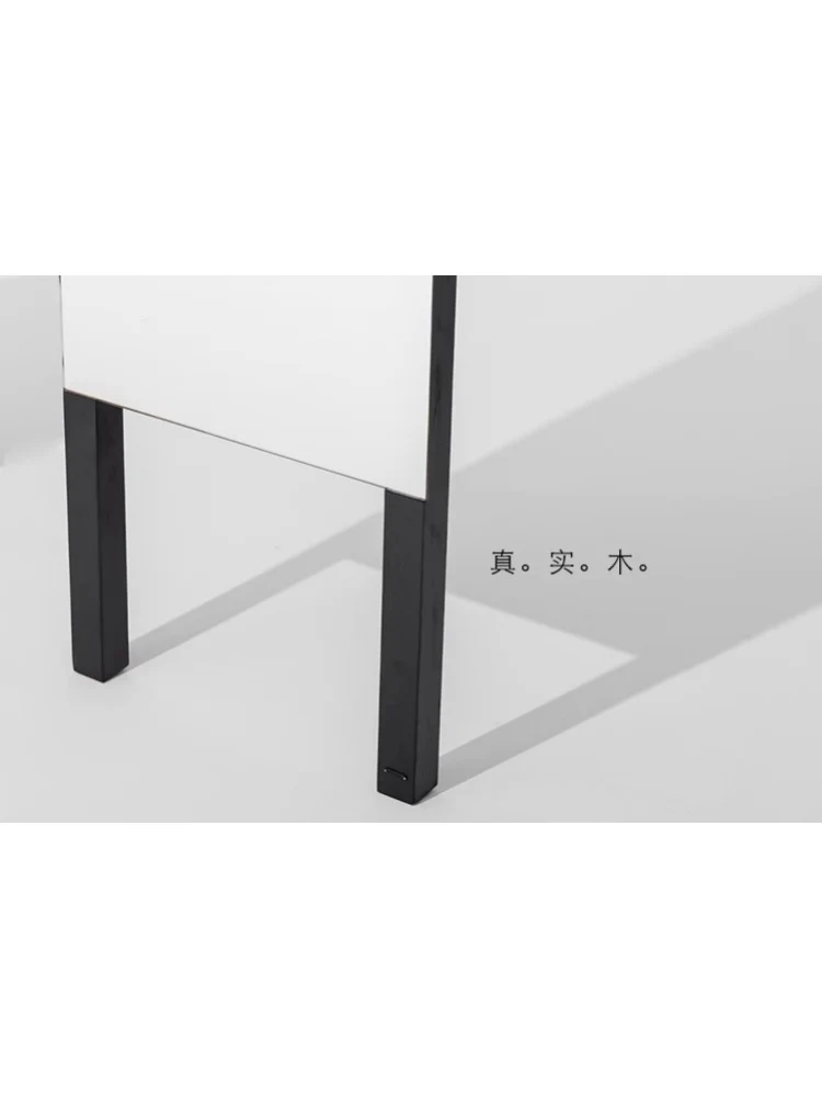 DZ014 - Swedish Floor Standing Mirror Antique White Wax Wood Dressing Mirror Entrance Mirror Large Area Floor Try-On Mirror