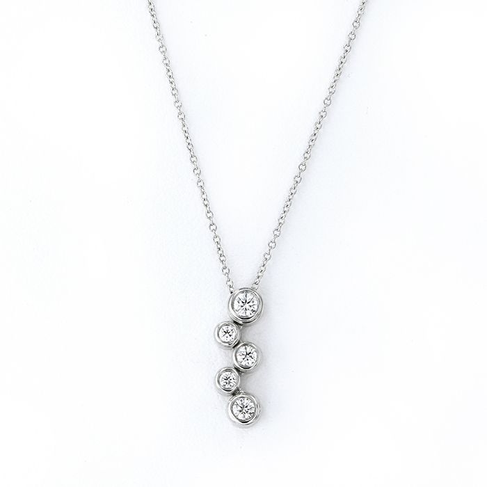 Tiffany & Co. Tiffany Bubble Diamond PT950 Necklace Platinum
