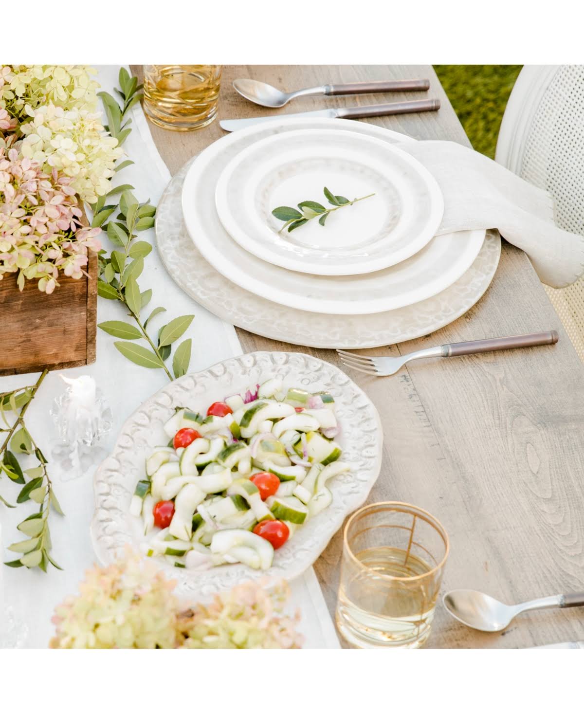 Vietri Lastra Small Oval Platter - White