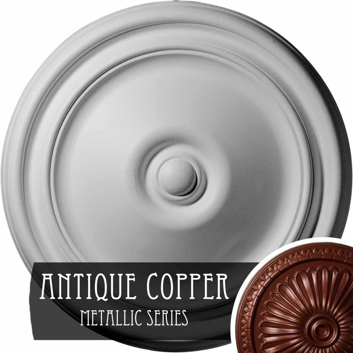 12x22OD x 1 3/4x22P Reece Ceiling Medallion (Fits Canopies Up to 2 3/8x22), Hand-Painted Painted Turtle Crackle