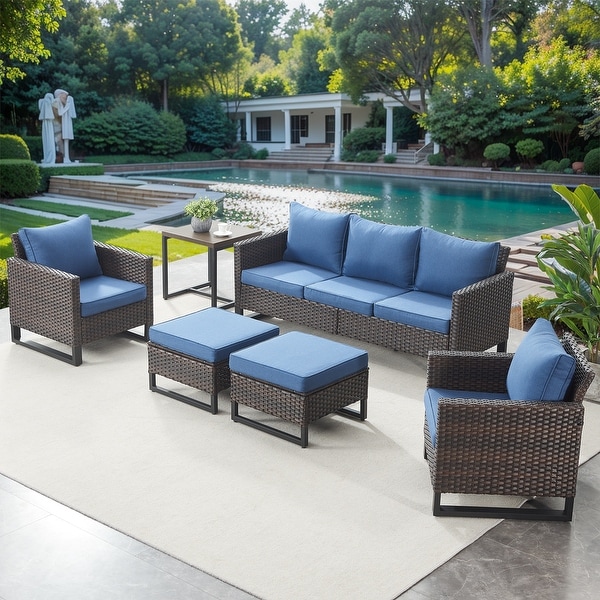 3Seat Sofa with Patio Chair Ottoman Funiture
