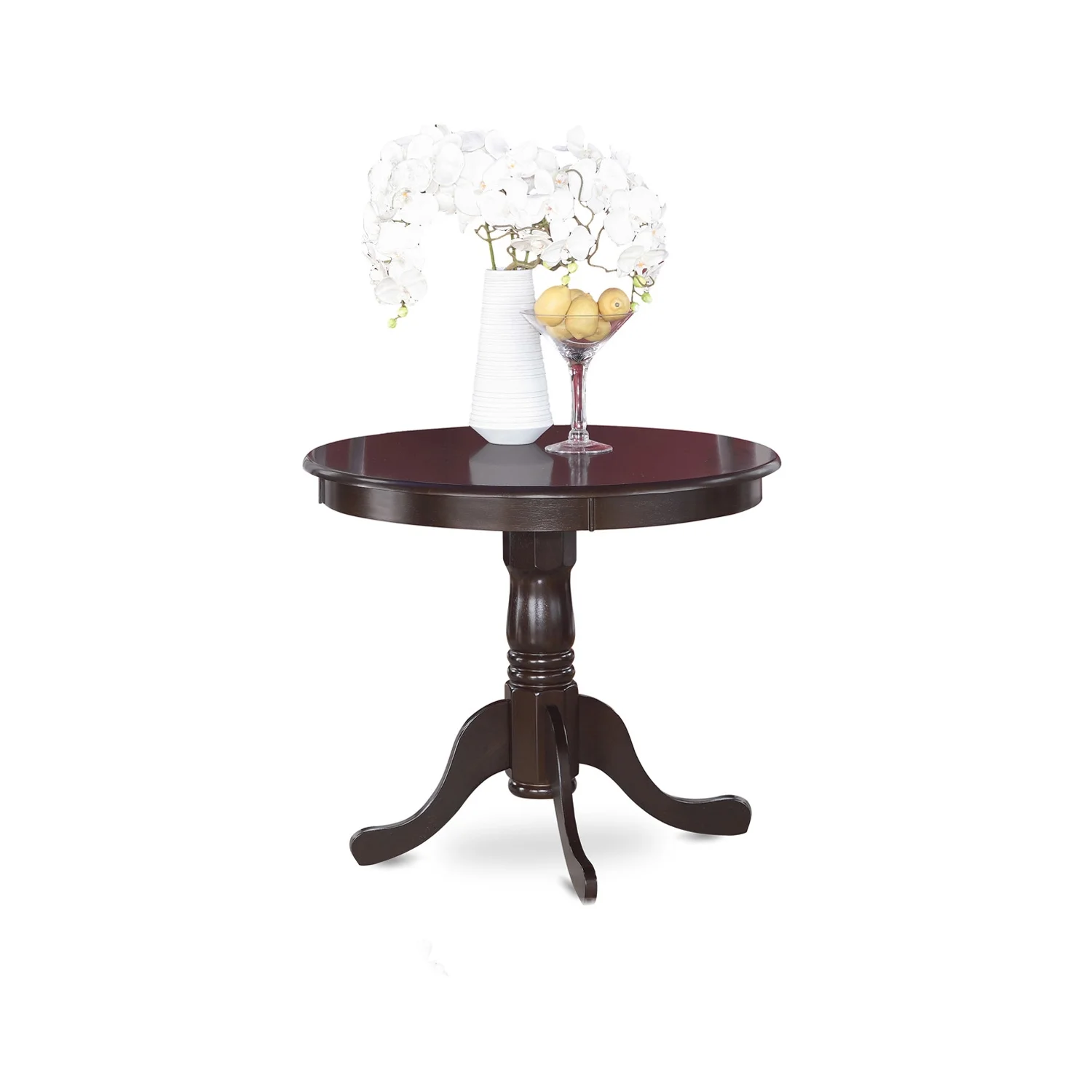 East West Furniture Antique 5-piece Wood Dining Set in Cappuccino/Brown