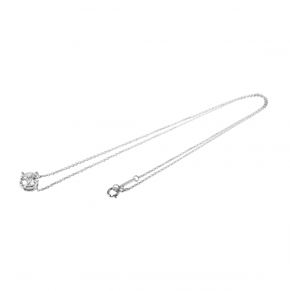 Tiffany & Co. Solitaire Diamond Necklace Platinum