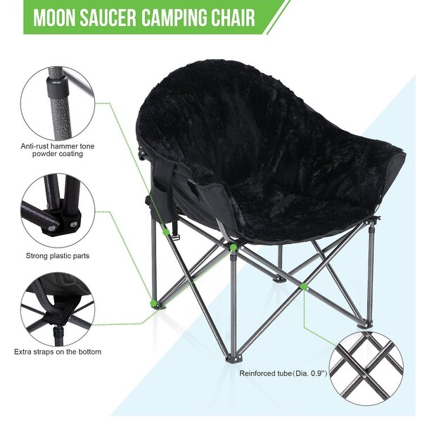 Plush Moon Saucer Chair with Carry Bag