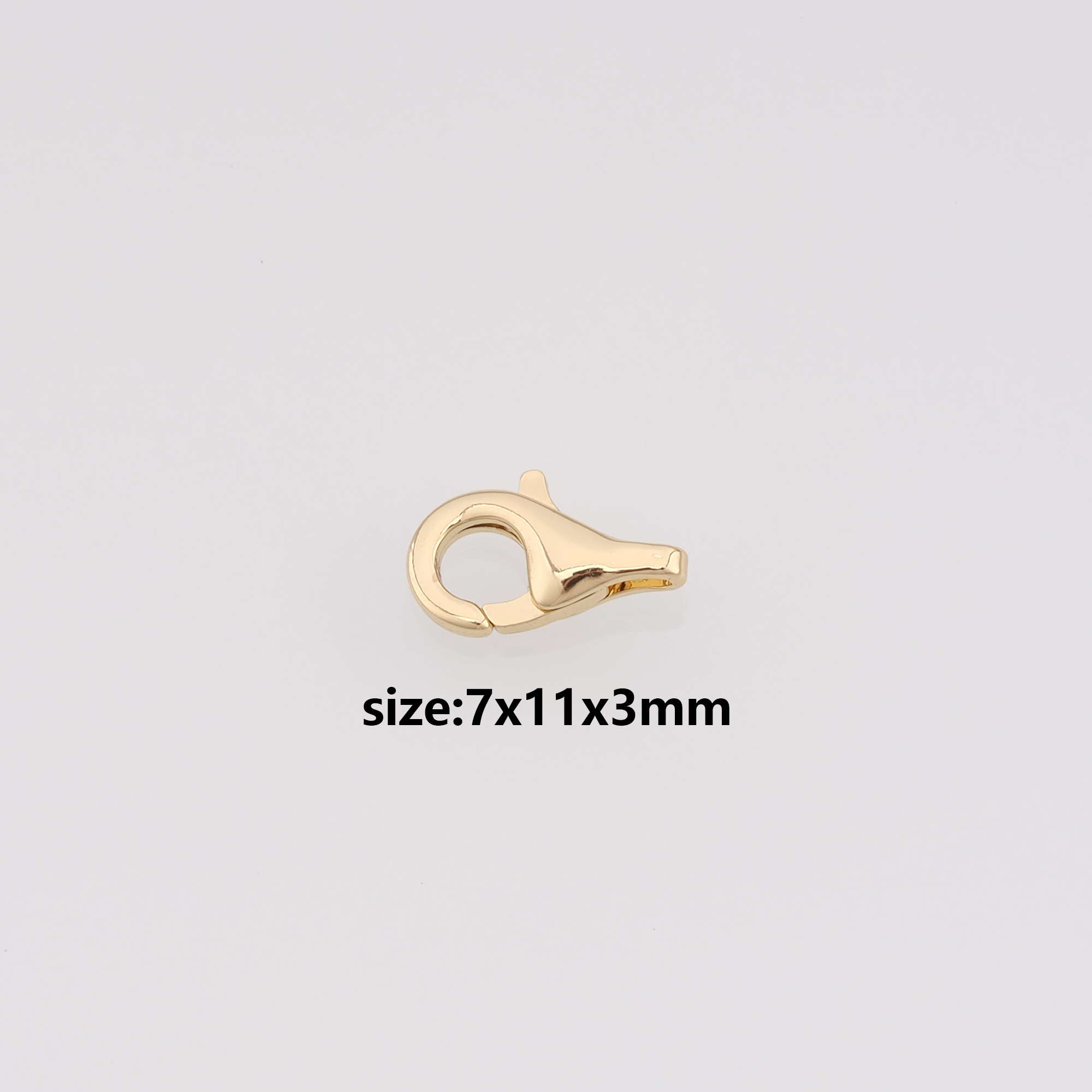 18K Gold Filled Lobster Claw Clasp,Lobster Clasp Lock,Spring Buckle for DIY Jewelry Necklace Bracelet