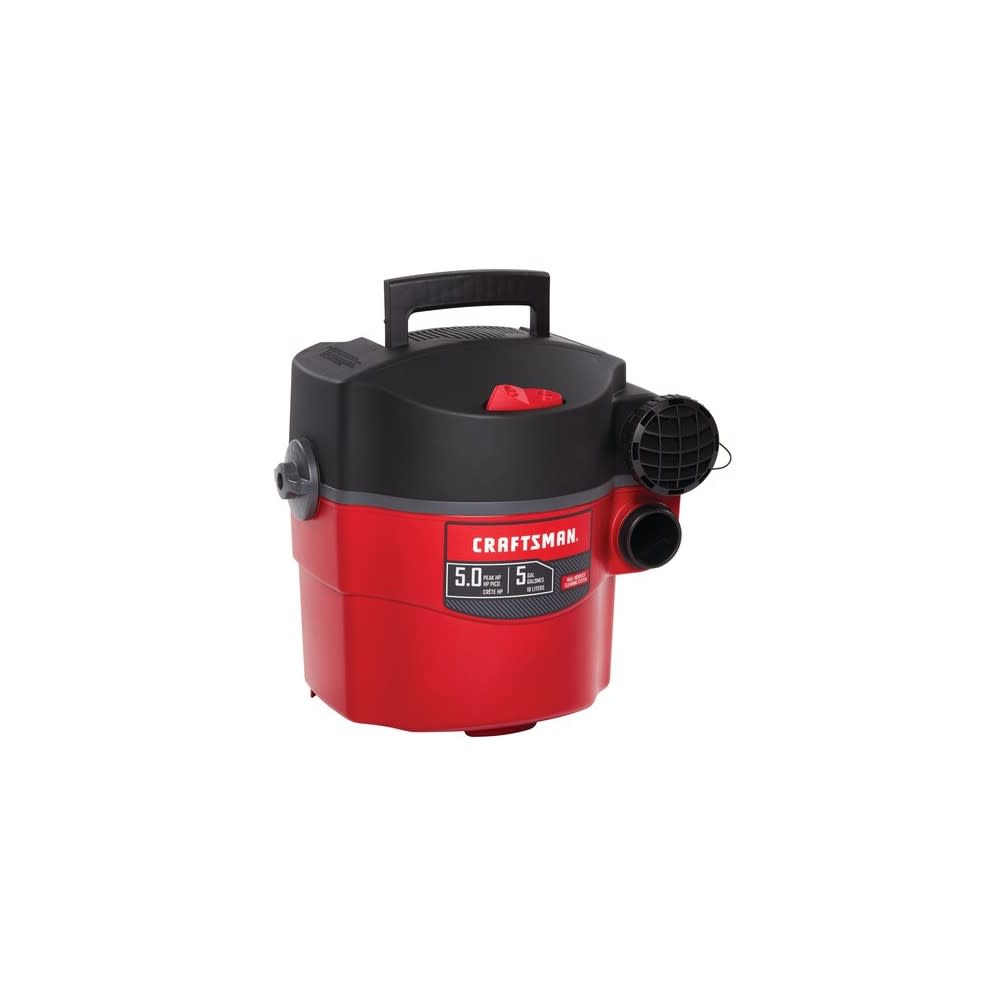Craftsman Wet/Dry Vacuum 5 Gallon 120V 5HP Peak Wall Mounted