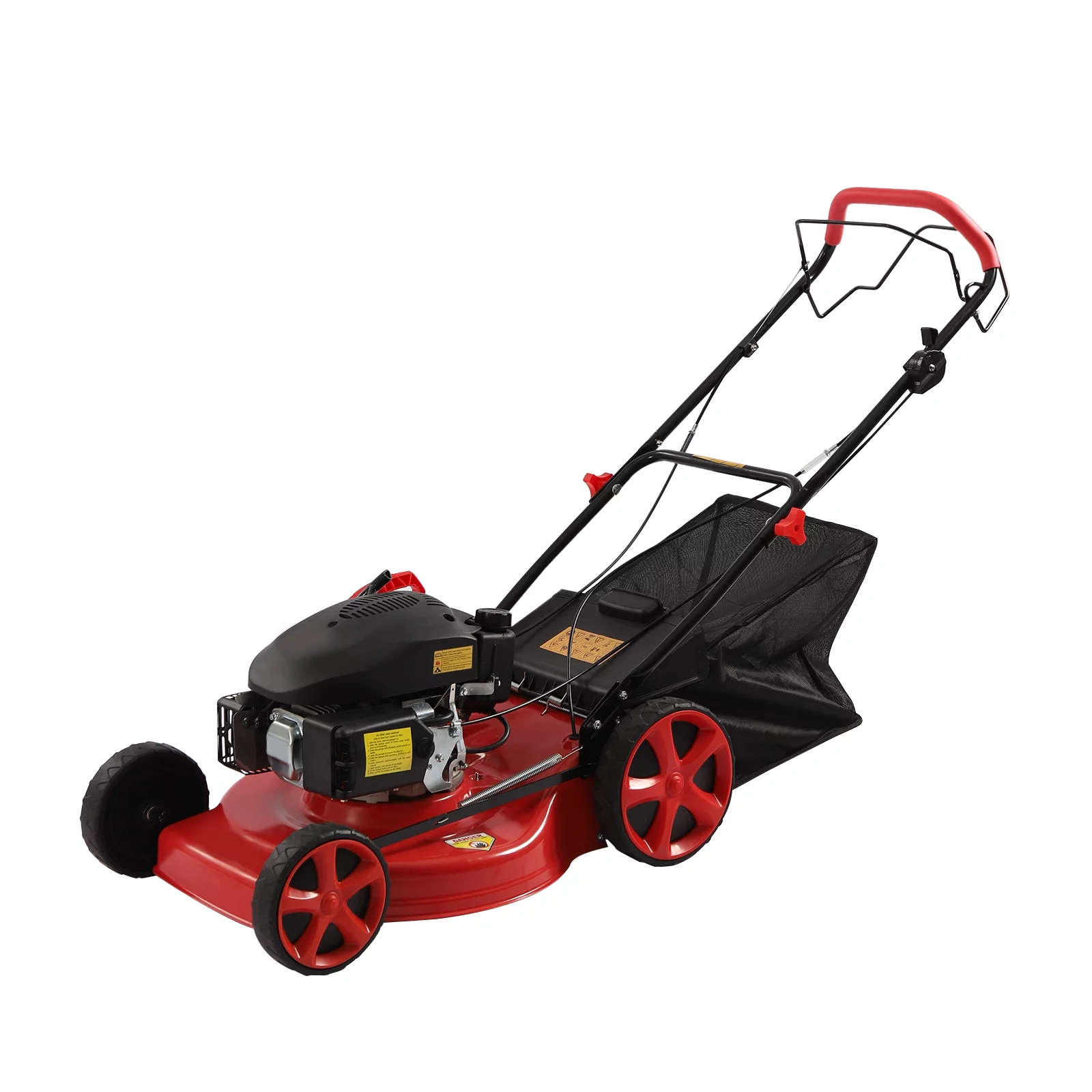 Aiqidi 173cc 4-Stroke Gas Powered Lawn Mower 3-in-1 Self-Propelled Mulching Push Mower with Bagger Adjustable Heights