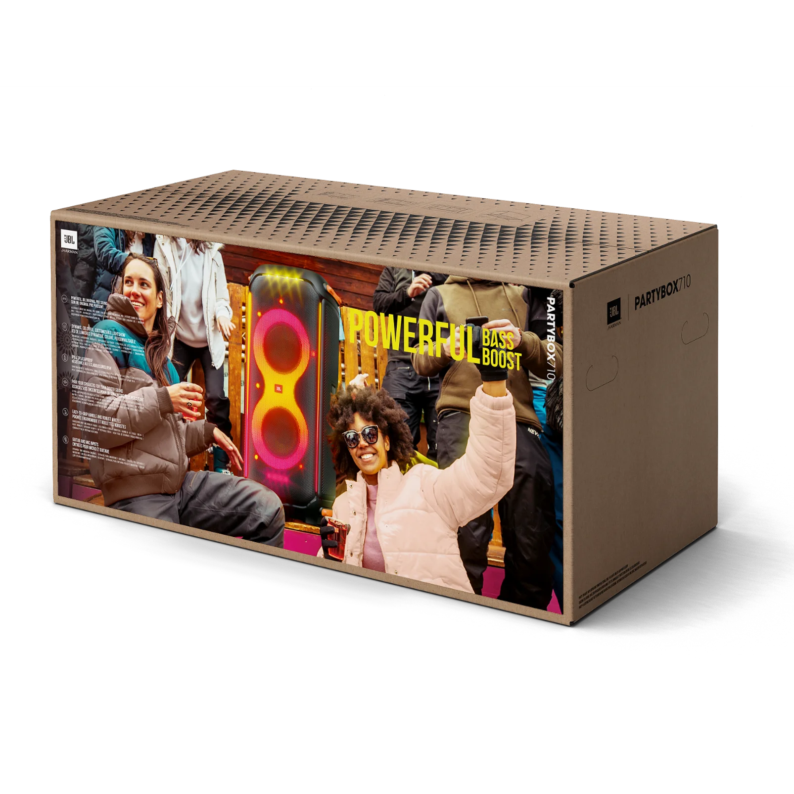 JBL PartyBox 710 Bluetooth Portable Party Speaker with Built-in Light and Splashproof Design