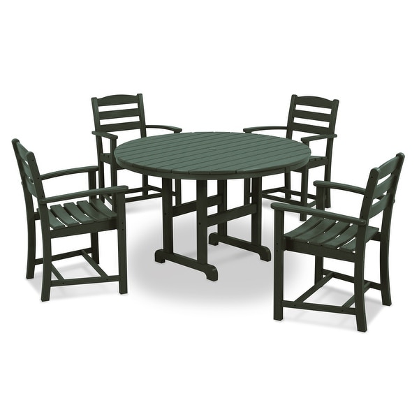 POLYWOOD La Casa Caf�� 5Piece Round Farmhouse Dining Set