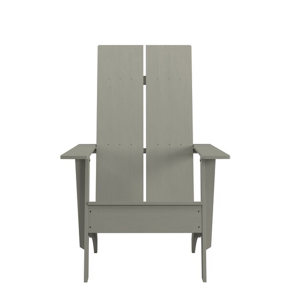 Modern Dual Slat Back Adirondack Style Chairs (Set of 2)