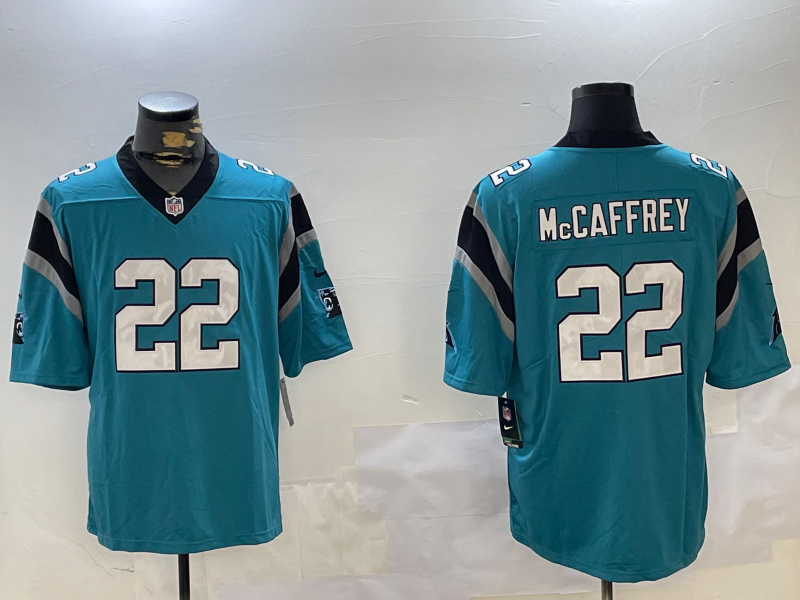 Men's Carolina Panthers Christian McCaffrey #22 Blue Game Jersey
