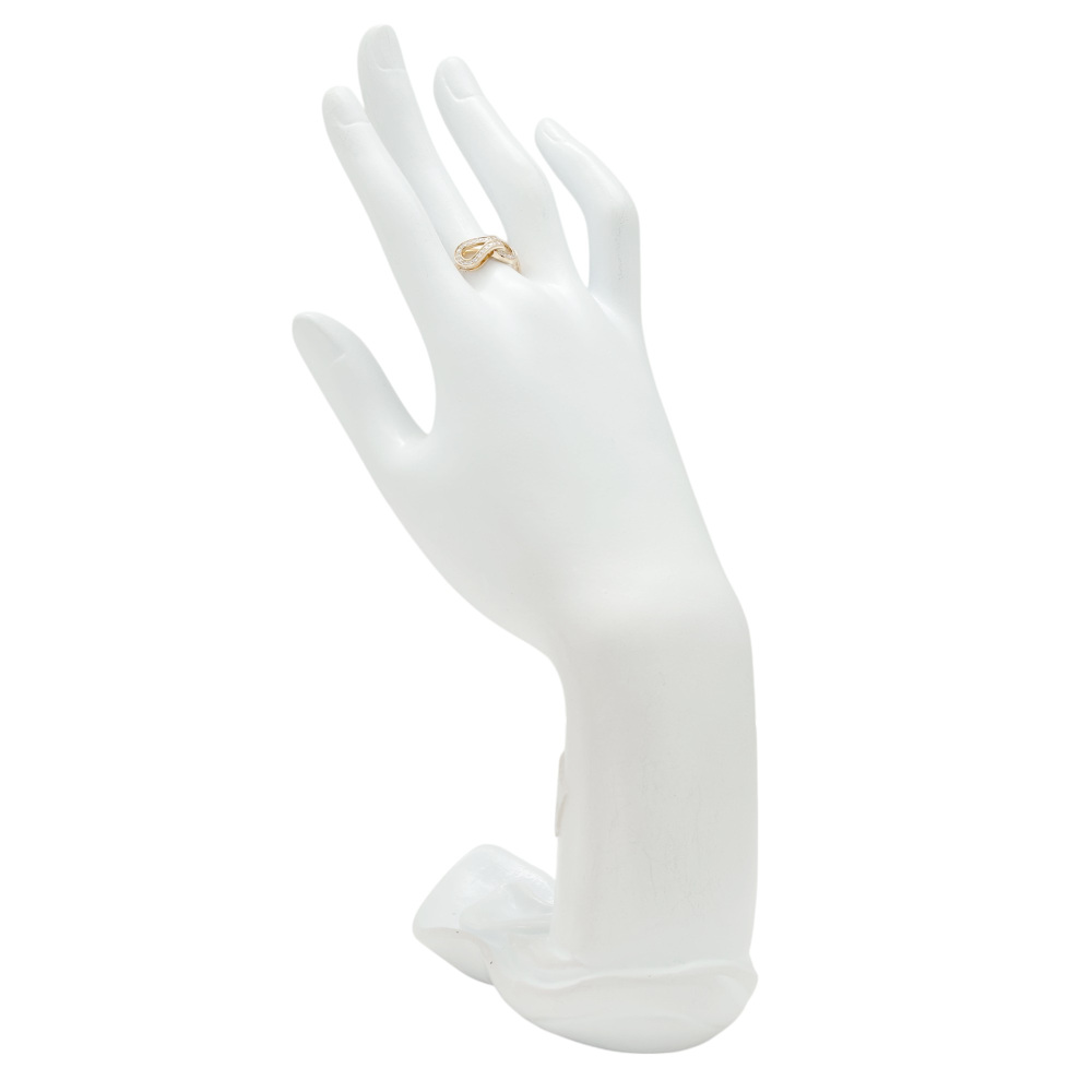 Cartier Agraf Ring 18K Rose Gold Diamond B4217400