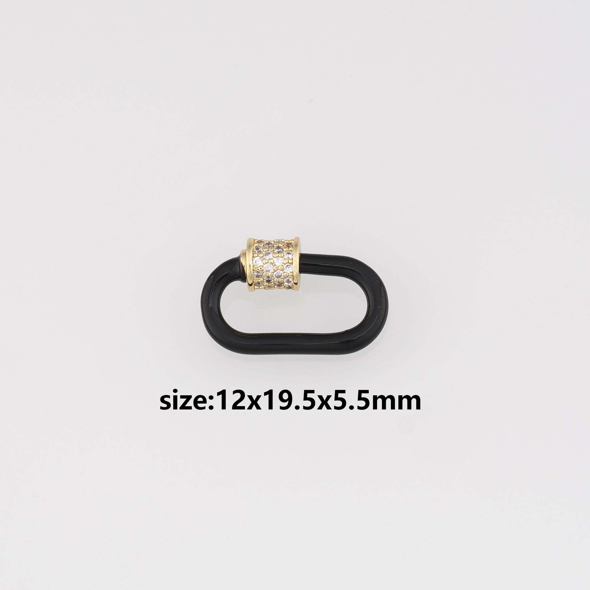 18K Gold Filled Oval Carabiner Clips,Dainty Screw Clasp Lock for DIY Jewelry Finding Necklace Bracelet