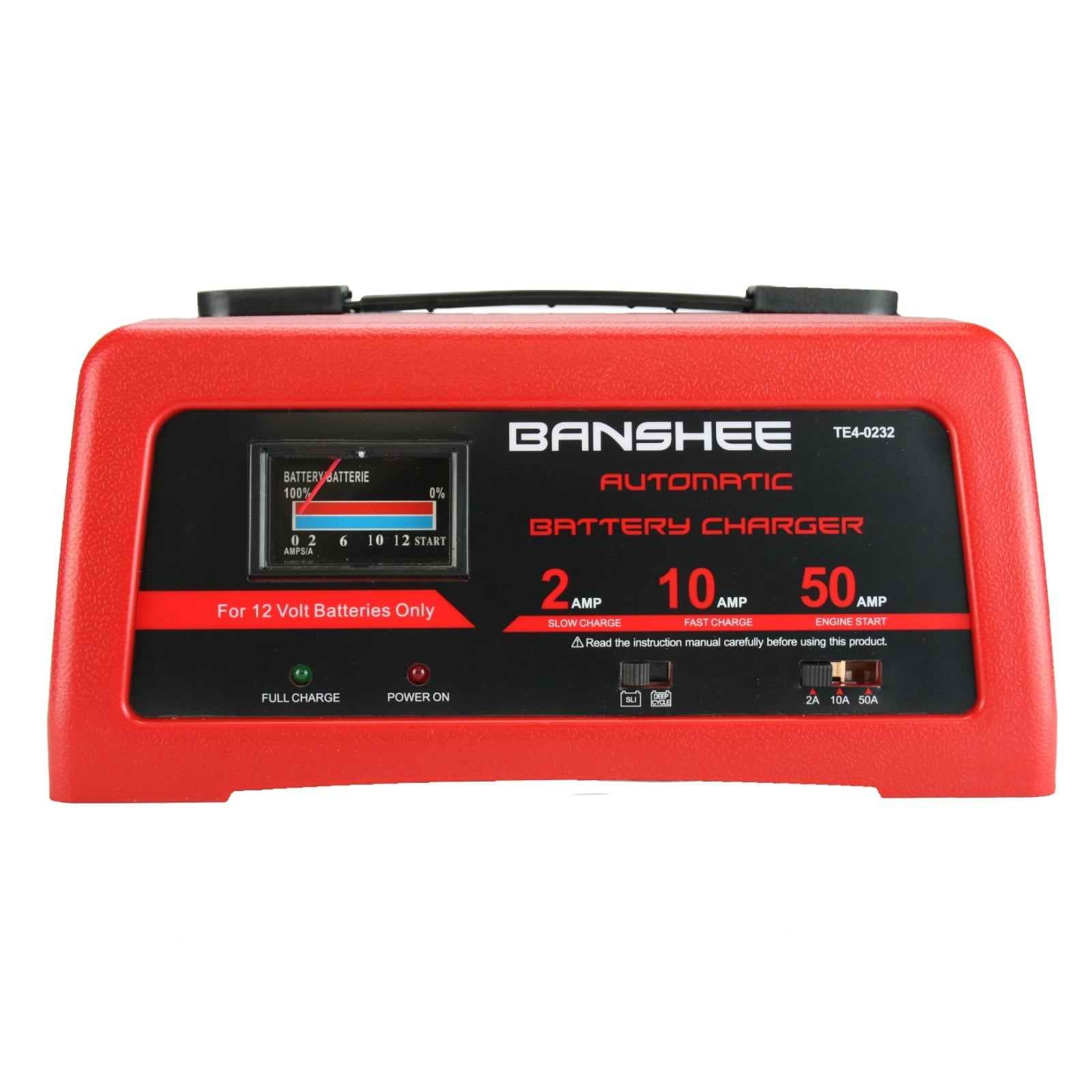 12V battery charger with 2amp slow charger 10 Amp Fast Charger & More