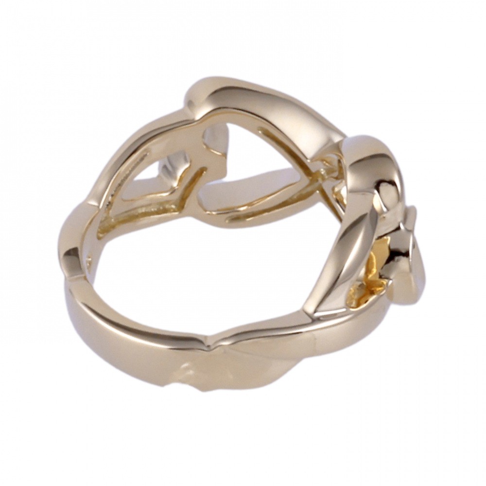Tiffany & Co. Paloma Picasso Double Rubbing Heart Ring 18K Yellow Gold