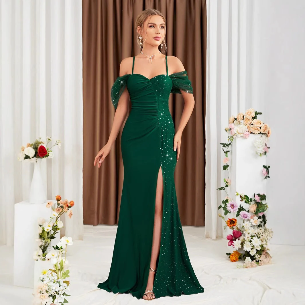 Off Shoulder Fishtail Gown | Formal Evening DressClistos