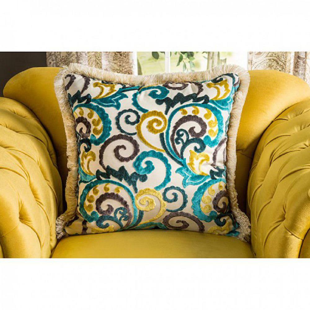 Furniture of America Antoinette Royal Yellow Chair