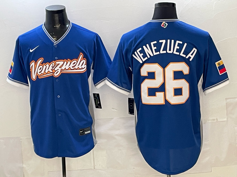 Men's Venezuela Baseball #26 Royal 2026 World Baseball Classic Stadium Jersey