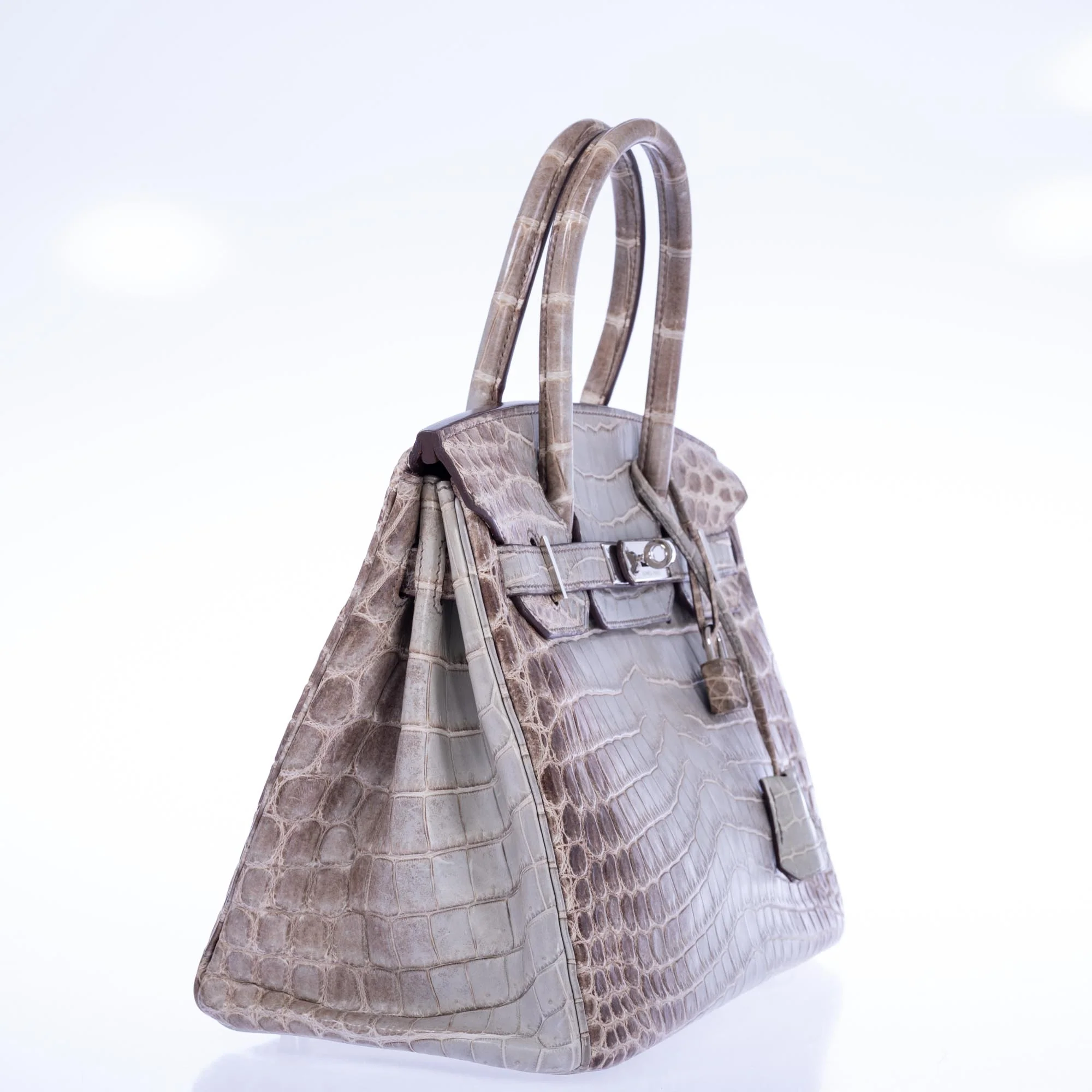Hermès Birkin 30 Gris Cendre Himalaya Matte Niloticus Crocodile Palladium Hardware