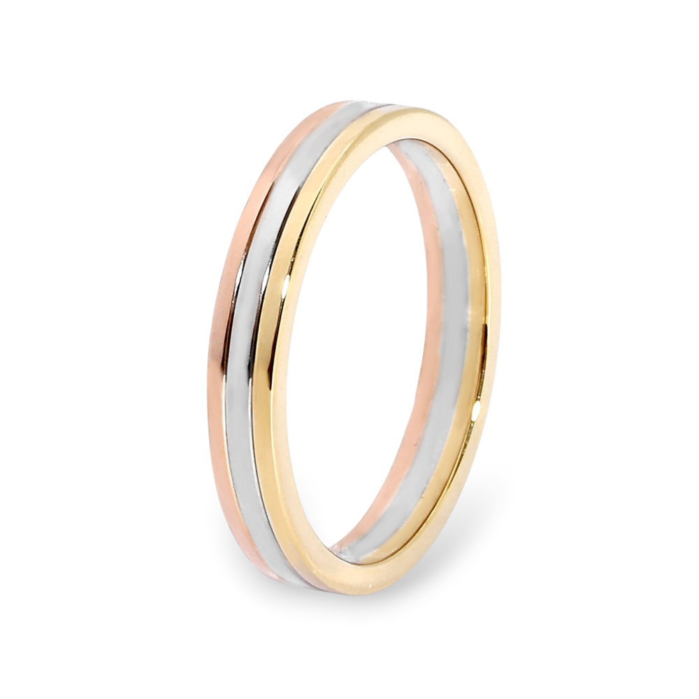 Cartier Vend Me Louis Ring Tri-Gold B4052200