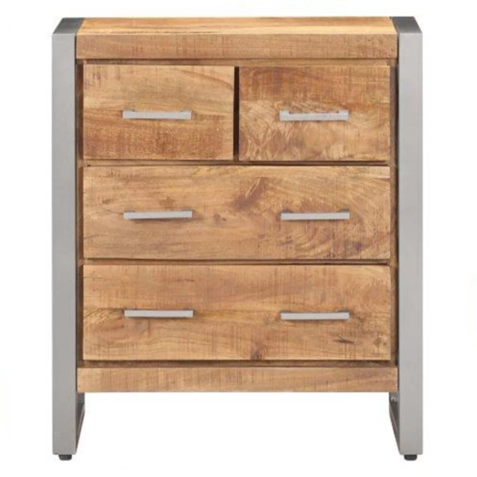 moobody Sideboard 23.6in x 13.8in x 27.6in Rough Mango Wood Storage Cabinet Sofa End Table for Living Room, Bedroom, Home Furniture