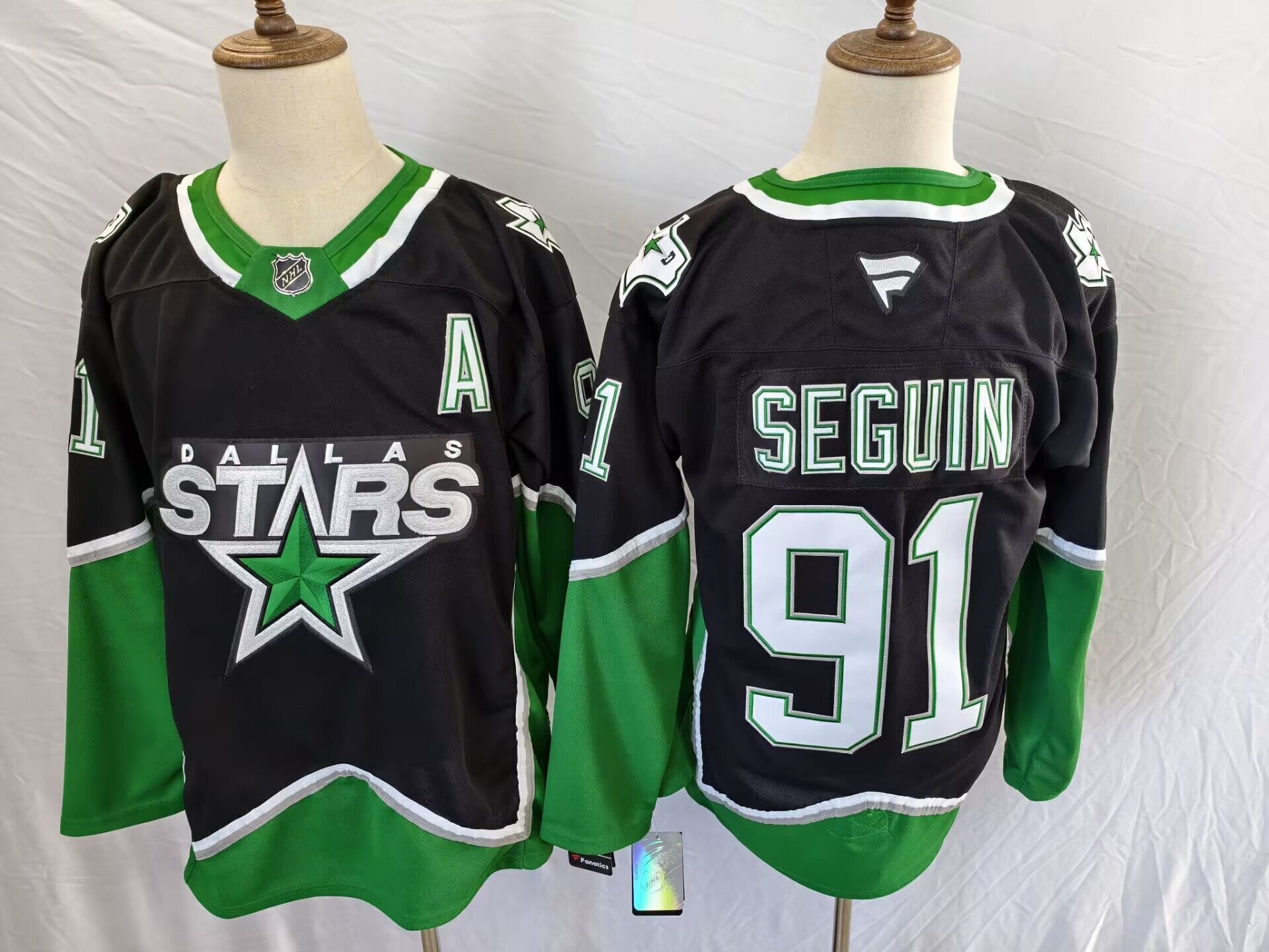 Men's Dallas Stars Tyler Seguin #91 Fanatics Black Premium Player Jersey