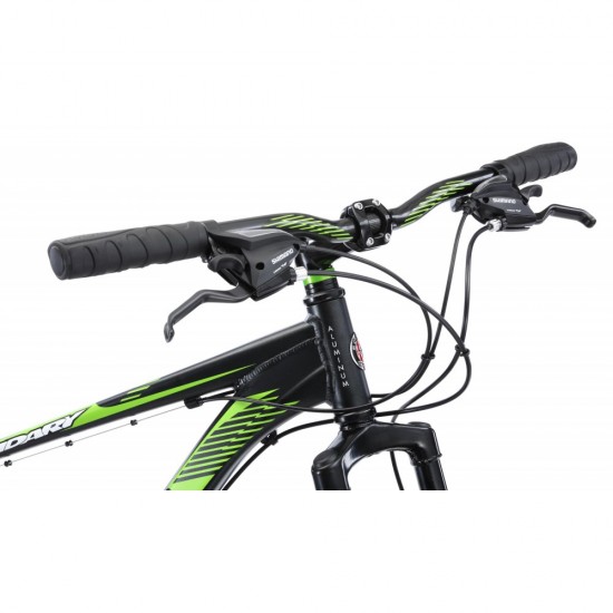 Boundary Men’s Mountain Bike, 29-inch wheels, 21 speeds, Dark Green and Black