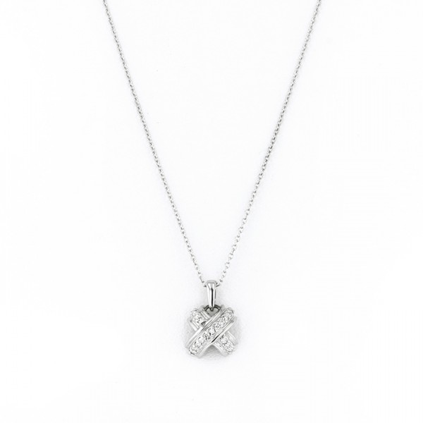 Tiffany & Co. Tiffany Signature K18WG White Gold Necklace Diamond